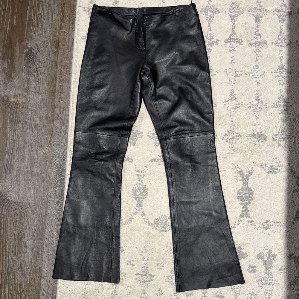 Bebe Women's Black Leather Pants
